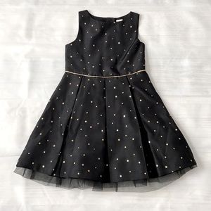 Black dress with gold stars